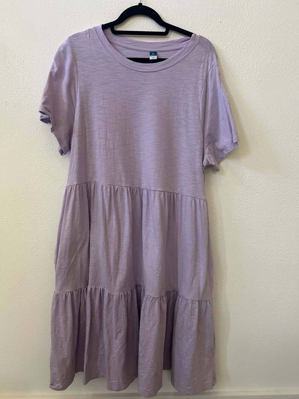 Old Navy Short-Sleeve Tiered cotton Midi Swing Dress